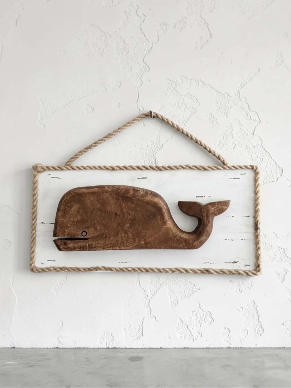 Sigrid Olsen Home Wood Whale Wall Decor Coastal Nautical Beach Cottage 21”